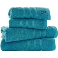Kaleidoscope Bath Towel 2 Pack - Turquoise, Combed Cotton