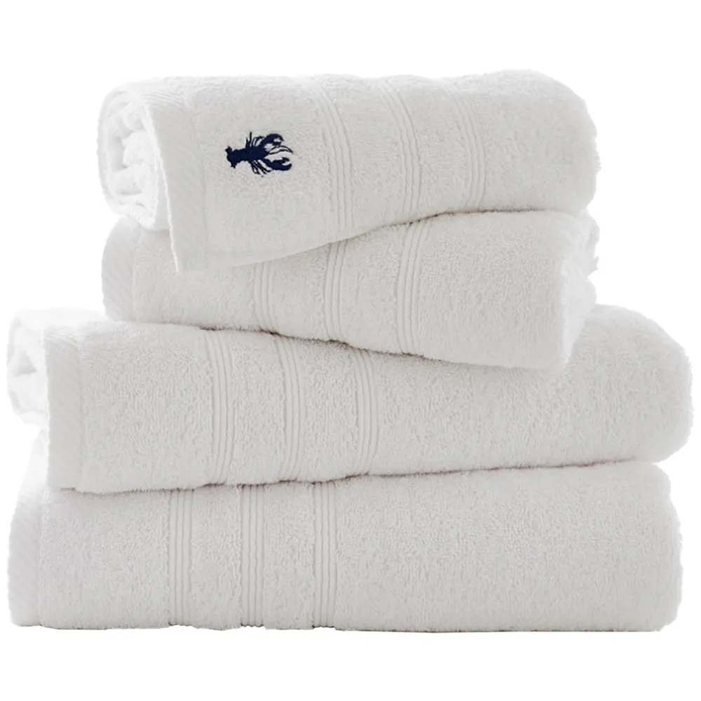 Kaleidoscope Bath Towel 2 Pack - White, Combed Cotton