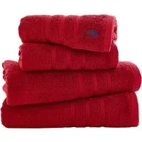 Kaleidoscope Hand Towel 2 Pack - Red, Combed Cotton