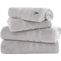 Kaleidoscope Hand Towel 2 Pack - Silver, Combed Cotton