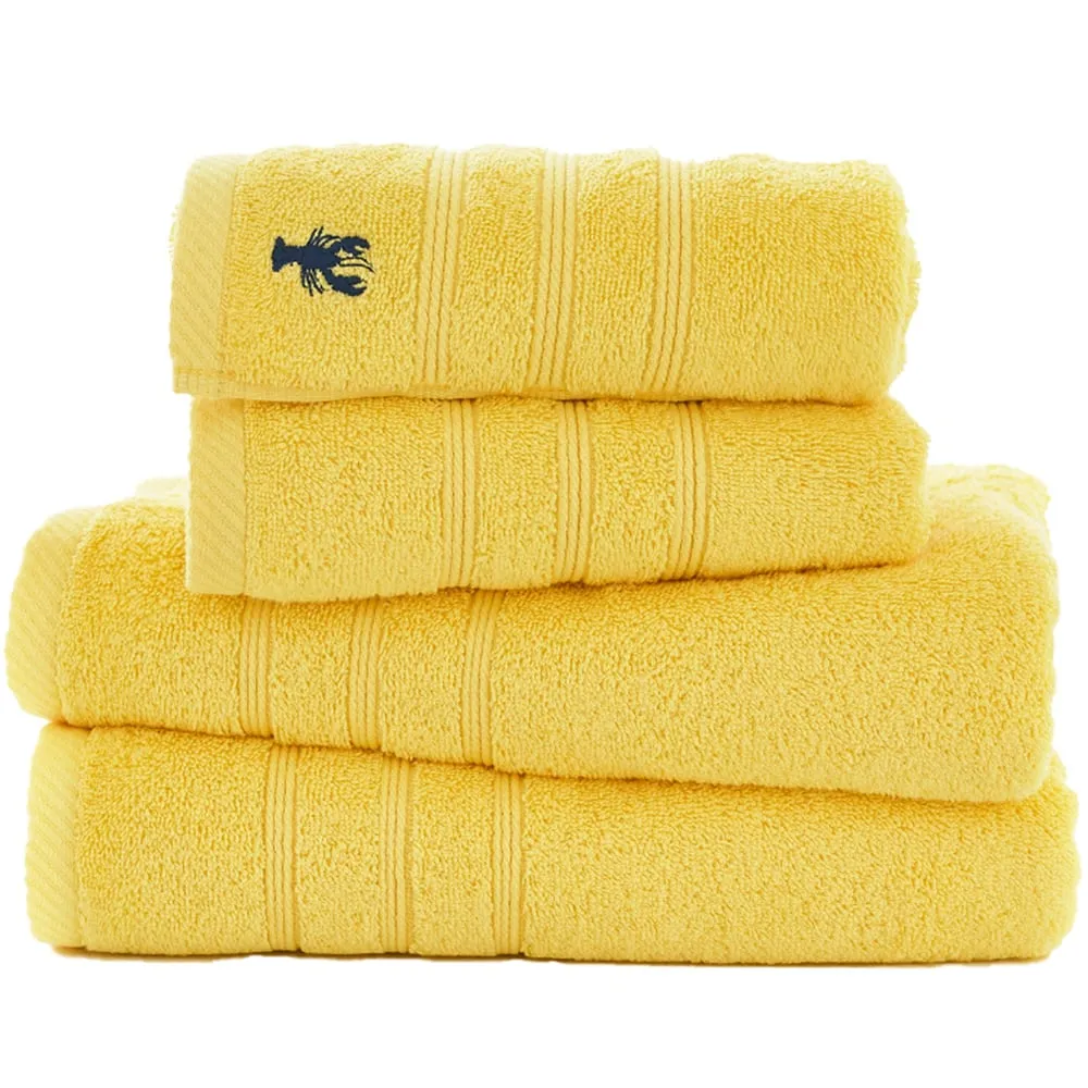 Kaleidoscope Hand Towel 2 Pack - Yellow, Combed Cotton