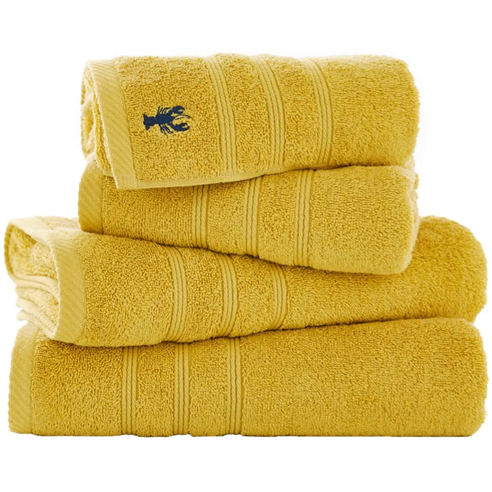 Kaleidoscope Hand Towel 2 Pack - Yellow, Combed Cotton