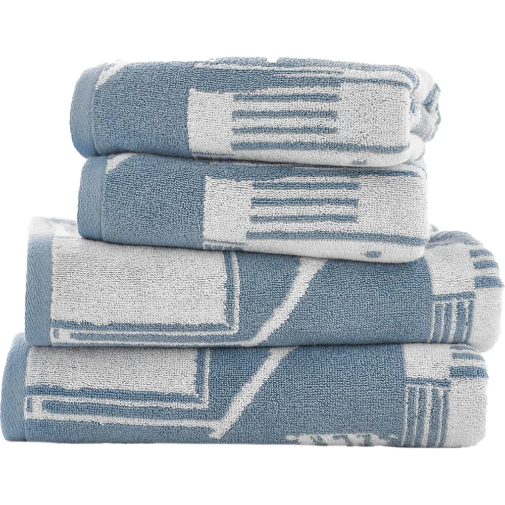 Kings Parade Chambray Bath Sheet - Blue, Cotton