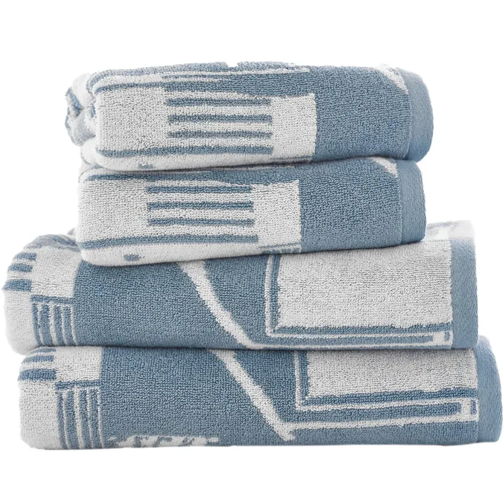 Kings Parade Chambray Bath Towel - Blue, Cotton image