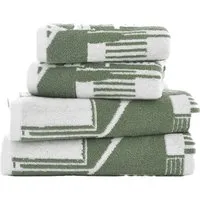 Kings Parade Hand Towel 2 Pack - Olive, Cotton