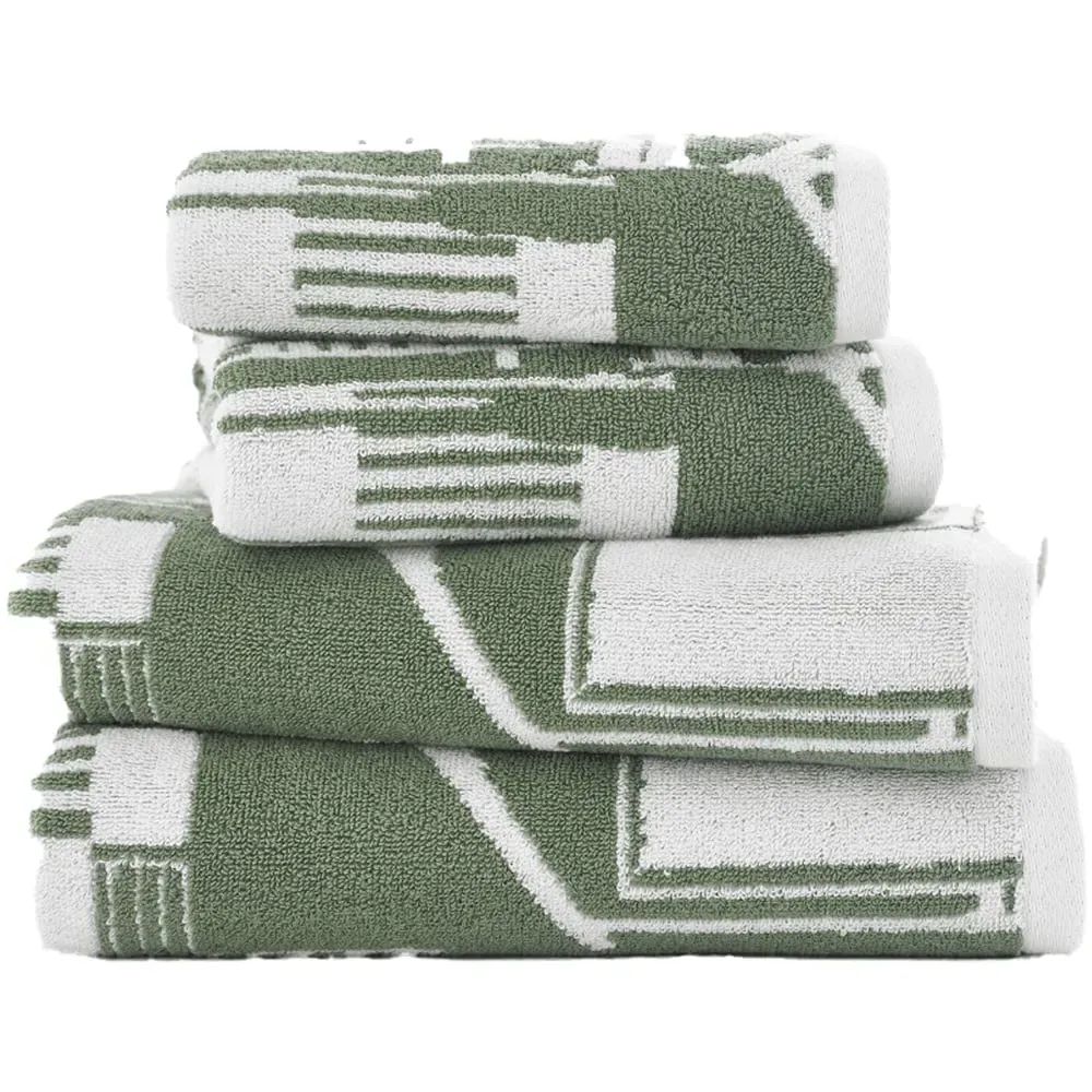 Kings Parade Hand Towel 2 Pack - Olive, Cotton