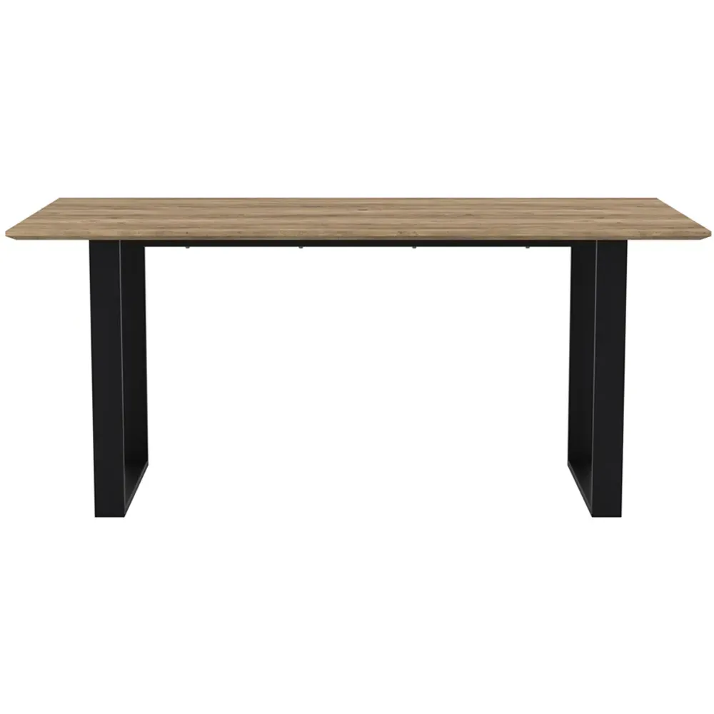 Antibes 6-Seater Dining Table - Black, Wood Effect