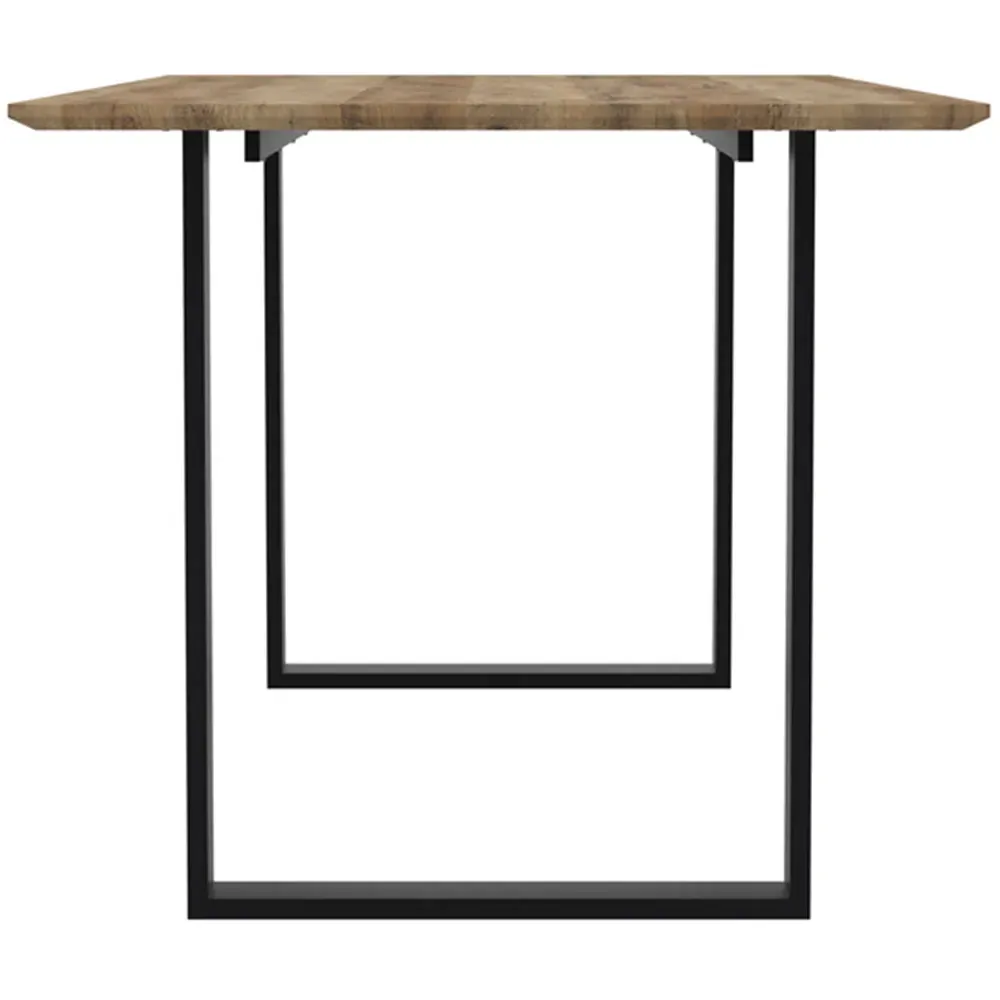 Antibes 6-Seater Dining Table - Black, Wood Effect