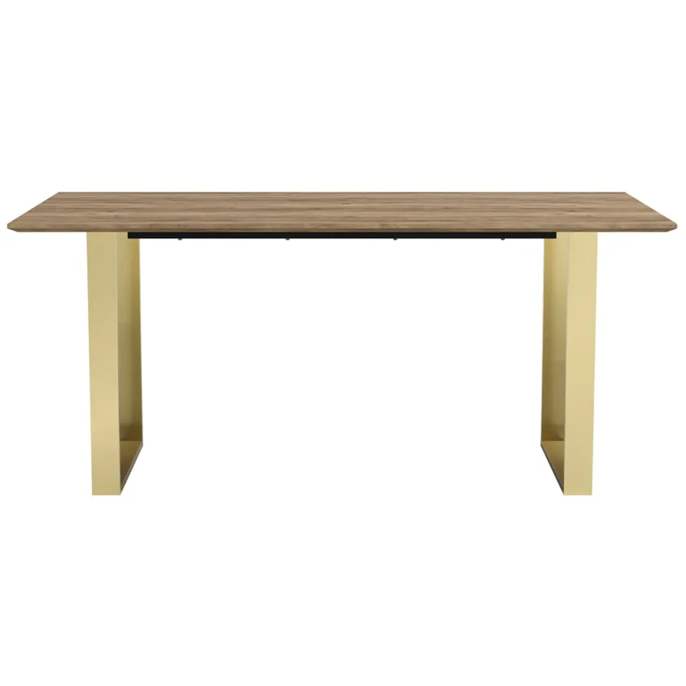 Antibes 6-Seater Dining Table - Gold, Wood Effect