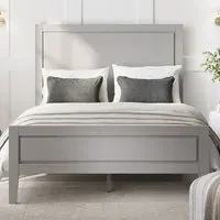 Bay Double Bed Frame - Cement Grey