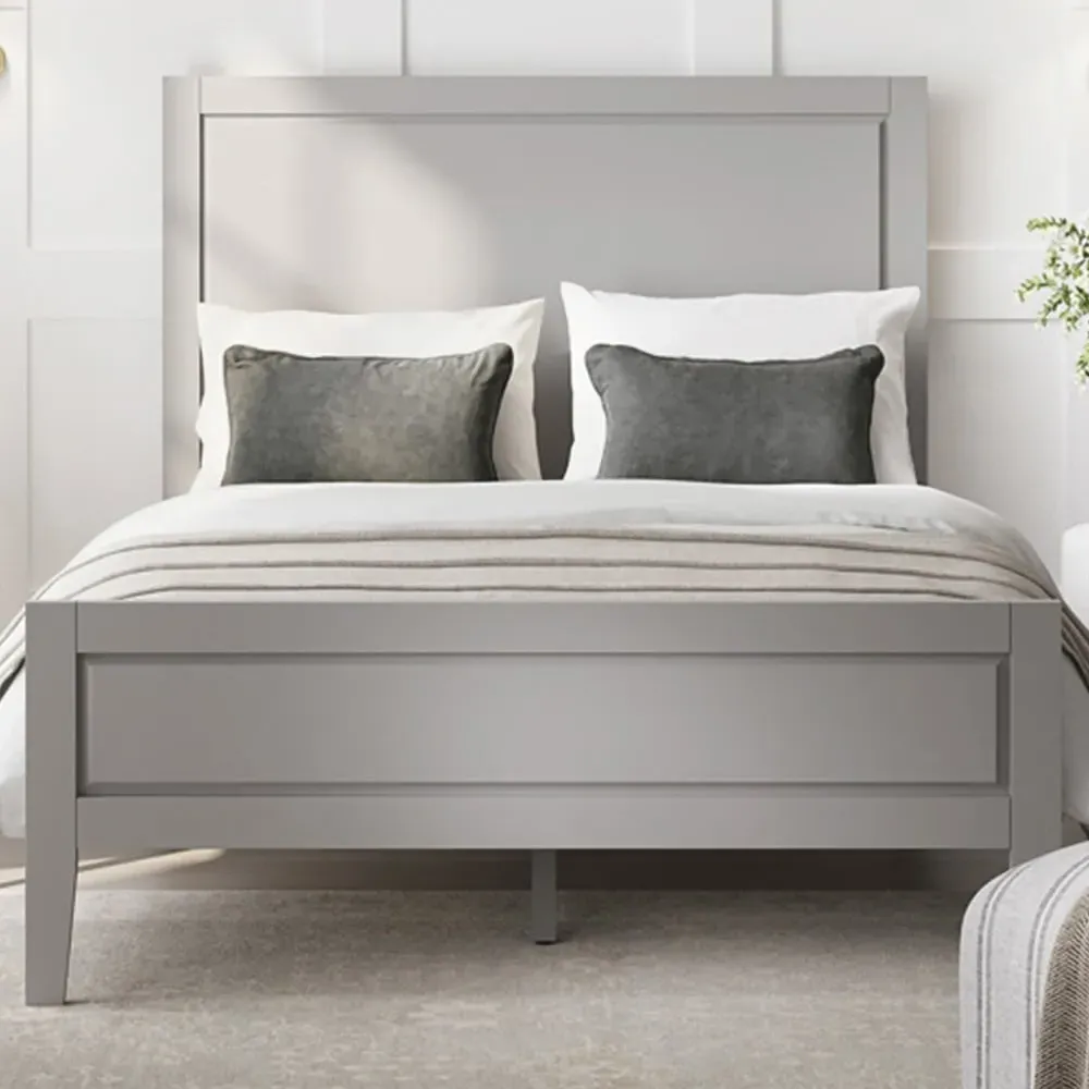 Bay King Size Bed Frame - Grey