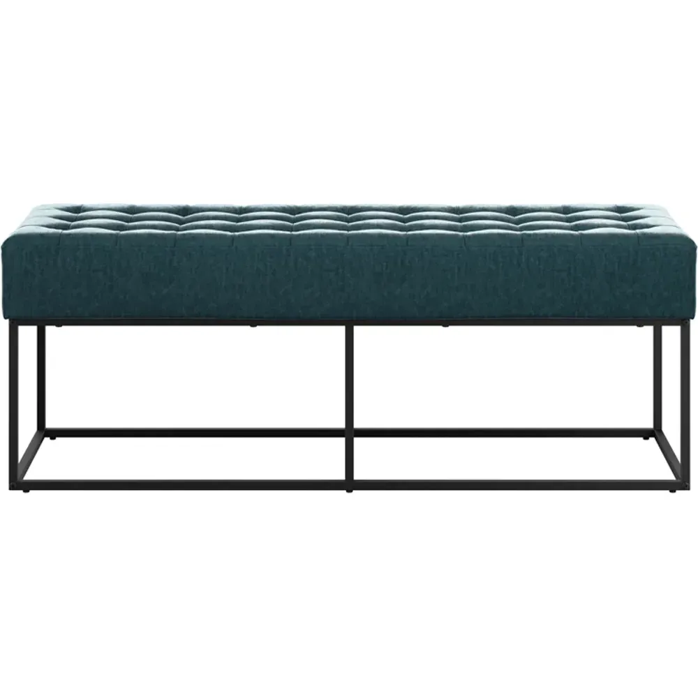 Boden 2-Seater Dining Bench - Blue, Chenille
