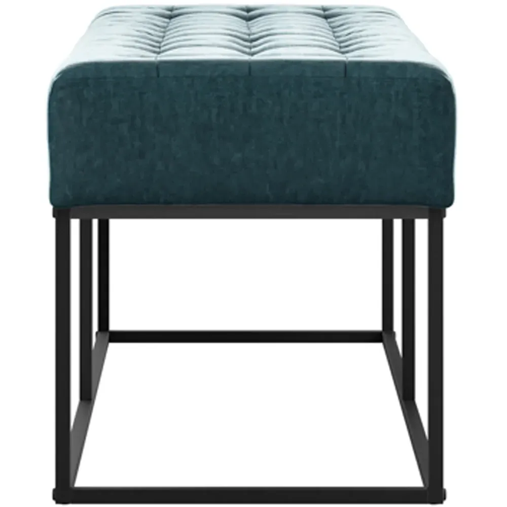 Boden 2-Seater Dining Bench - Blue, Chenille