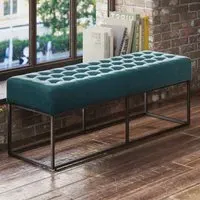 Boden 2-Seater Dining Bench - Blue, Chenille