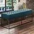 Boden 2-Seater Dining Bench - Blue, Chenille
