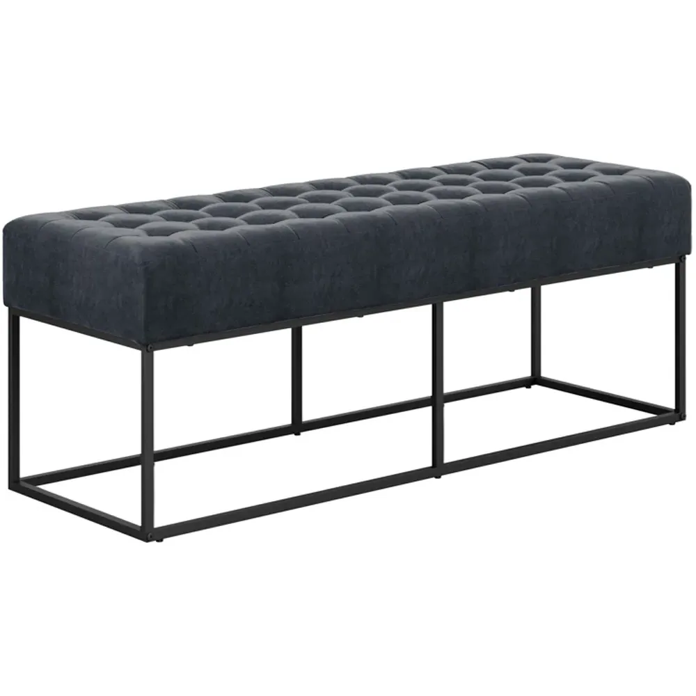 Boden 2-Seater Dining Bench - Grey, Chenille