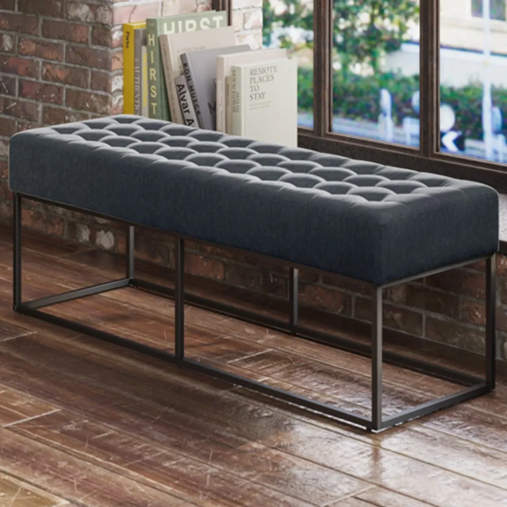 Boden 2-Seater Dining Bench - Grey, Chenille