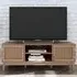 Bordeaux 2 Door TV Unit with Shelves - Brown, Oak Effect