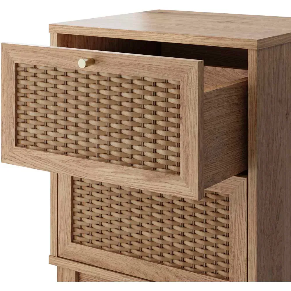 Bordeaux 2 Drawer Bedside Table - Brown, Oak