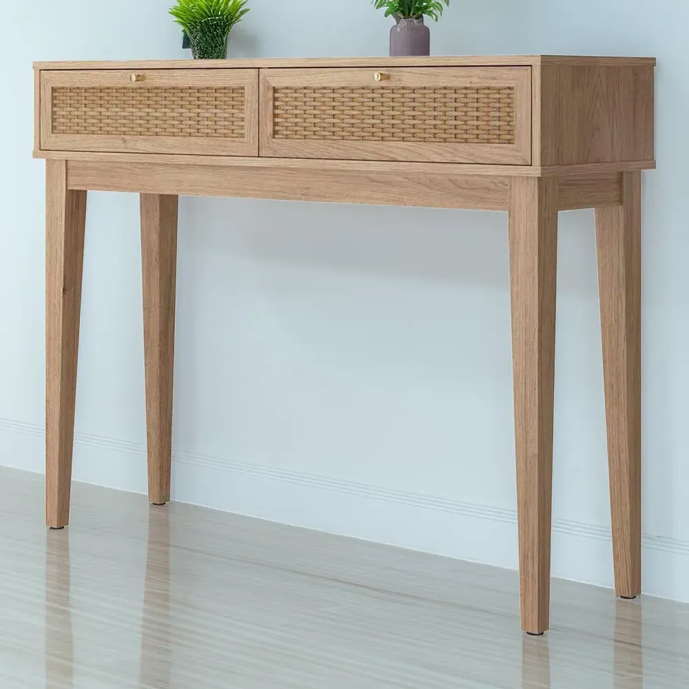 Bordeaux 2 Drawer Dressing Table - Brown, Oak image