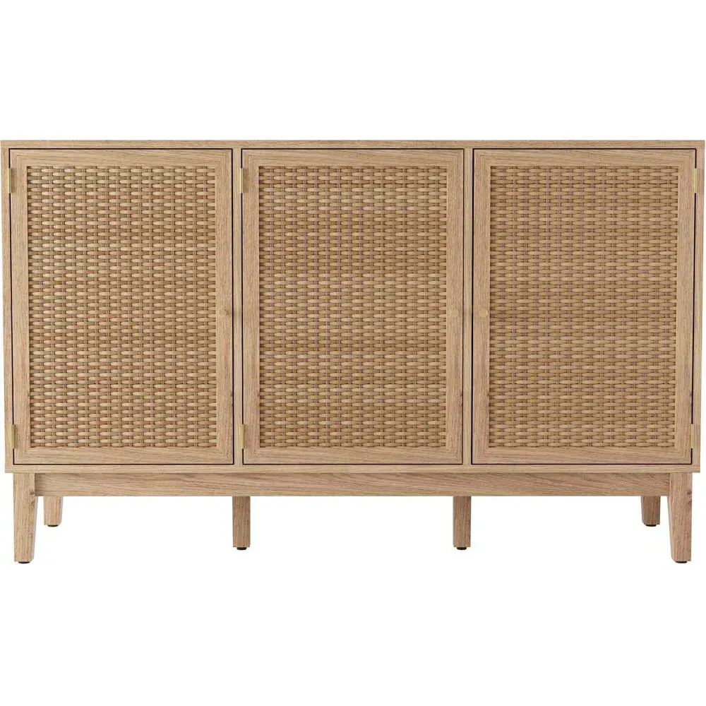 Bordeaux 3 Door Large Sideboard - Brown, Oak Effect