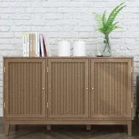 Bordeaux 3 Door Large Sideboard - Brown, Oak Effect