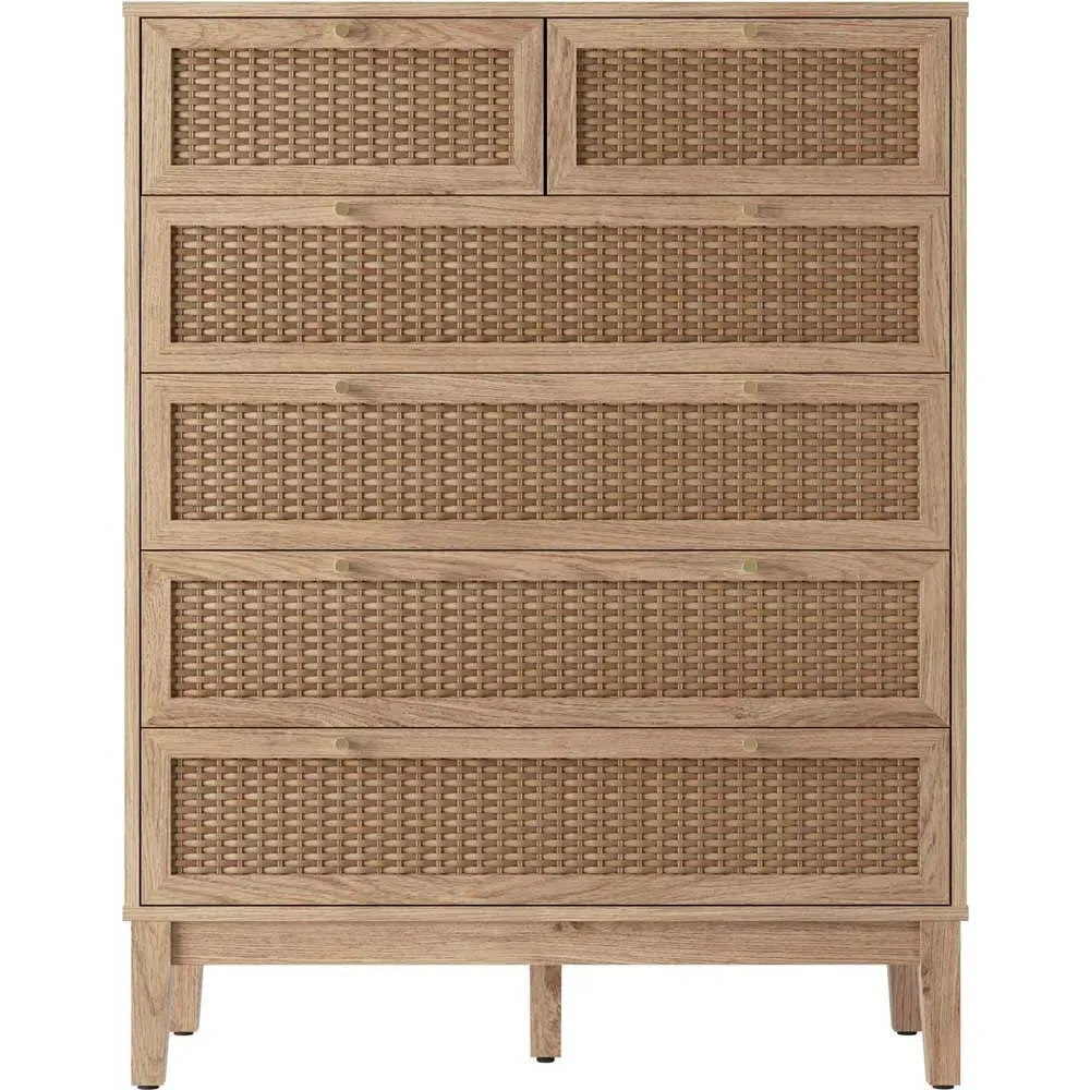 Bordeaux 6 Drawer Chest of Drawers - Brown, Oak