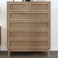 Bordeaux 6 Drawer Chest of Drawers - Brown, Oak