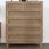 Bordeaux 6 Drawer Chest of Drawers - Brown, Oak