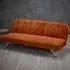 Brighton Single Sleeper Sofa Bed - Orange, Velvet