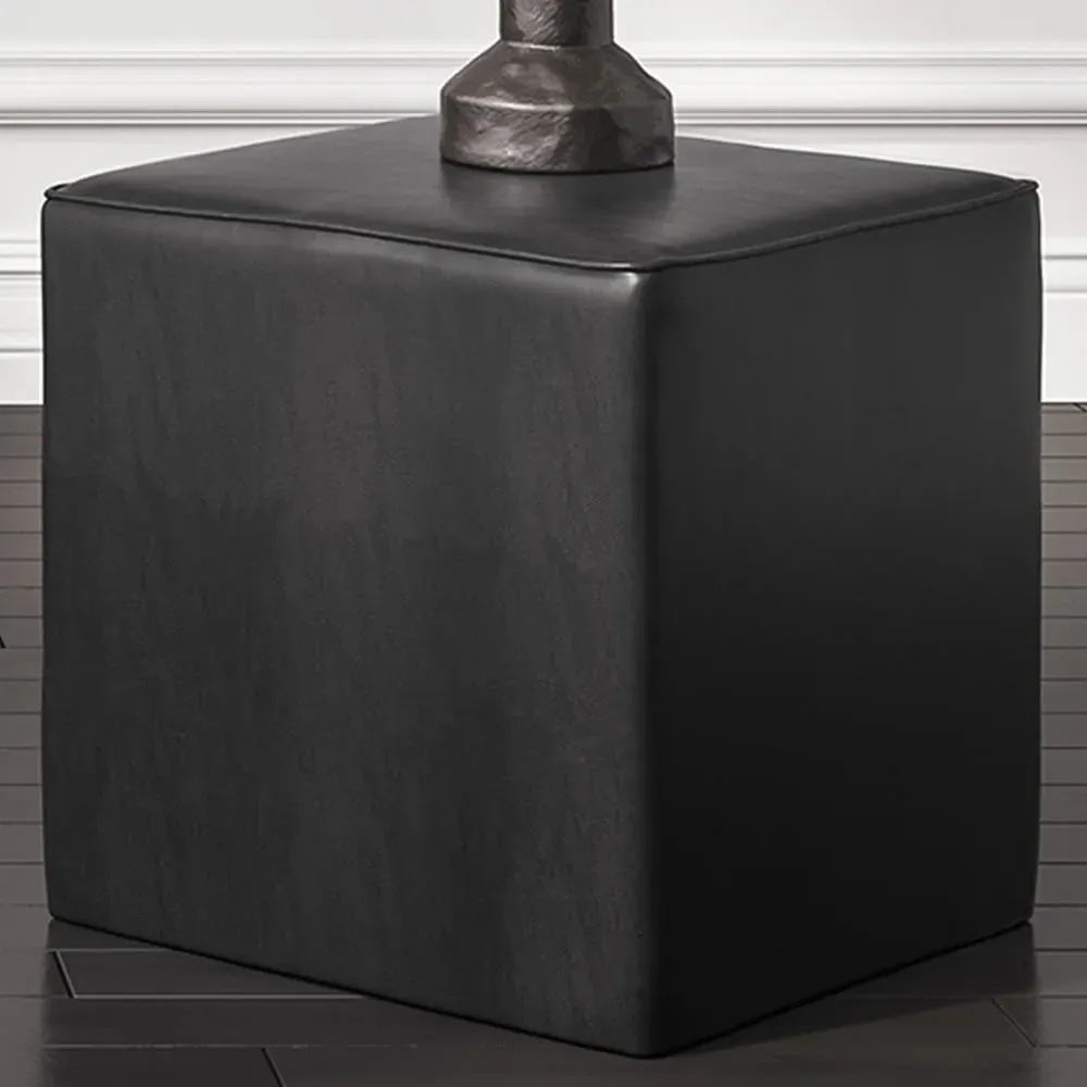 Bronx Side Table - Black, Faux Leather image