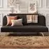 Burlington Single Sleeper Sofa Bed - Black, Velvet