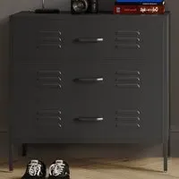 Caleb 3 Drawer Chest of Drawers - Black