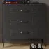 Caleb 3 Drawer Chest of Drawers - Black