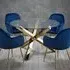 Capri 4-Seater Glass Dining Table - Gold