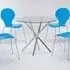 Casa 4-Seater Round Dining Table - Clear Glass, Chrome
