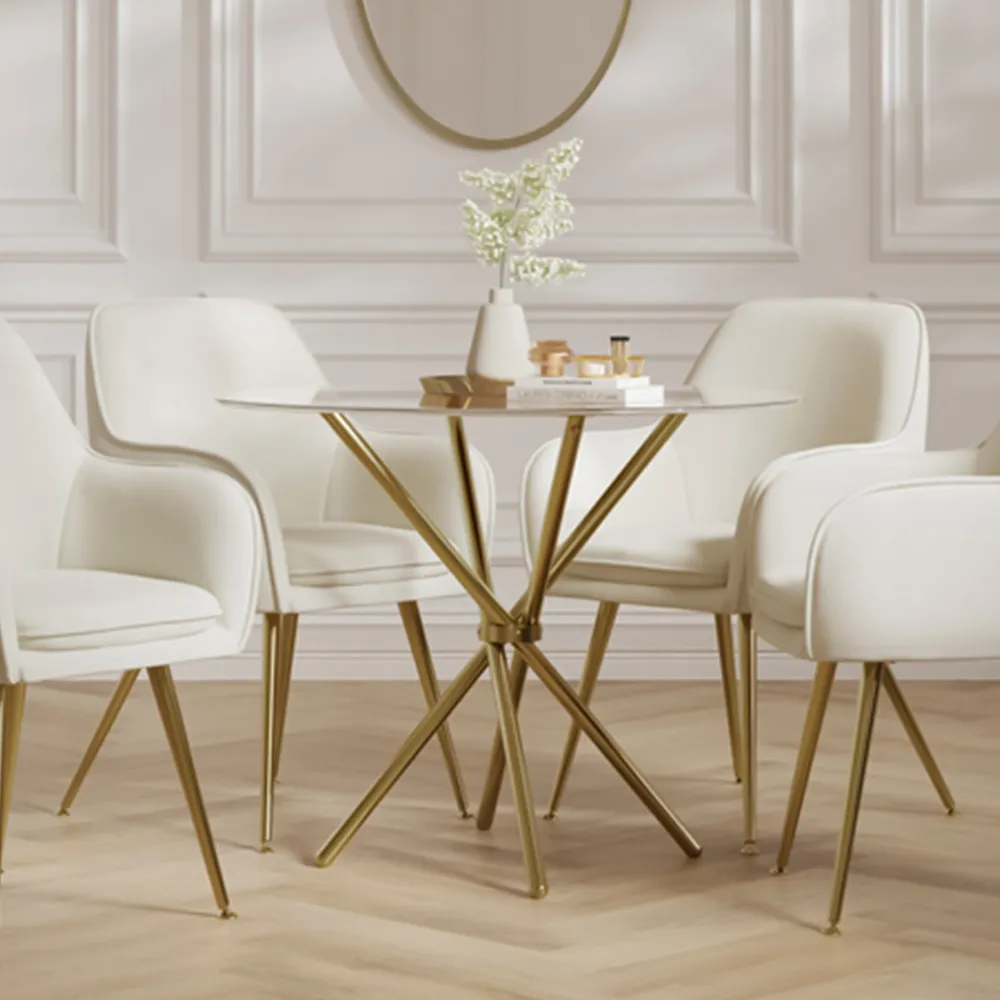 Casa Round Dining Table - Clear, Glass