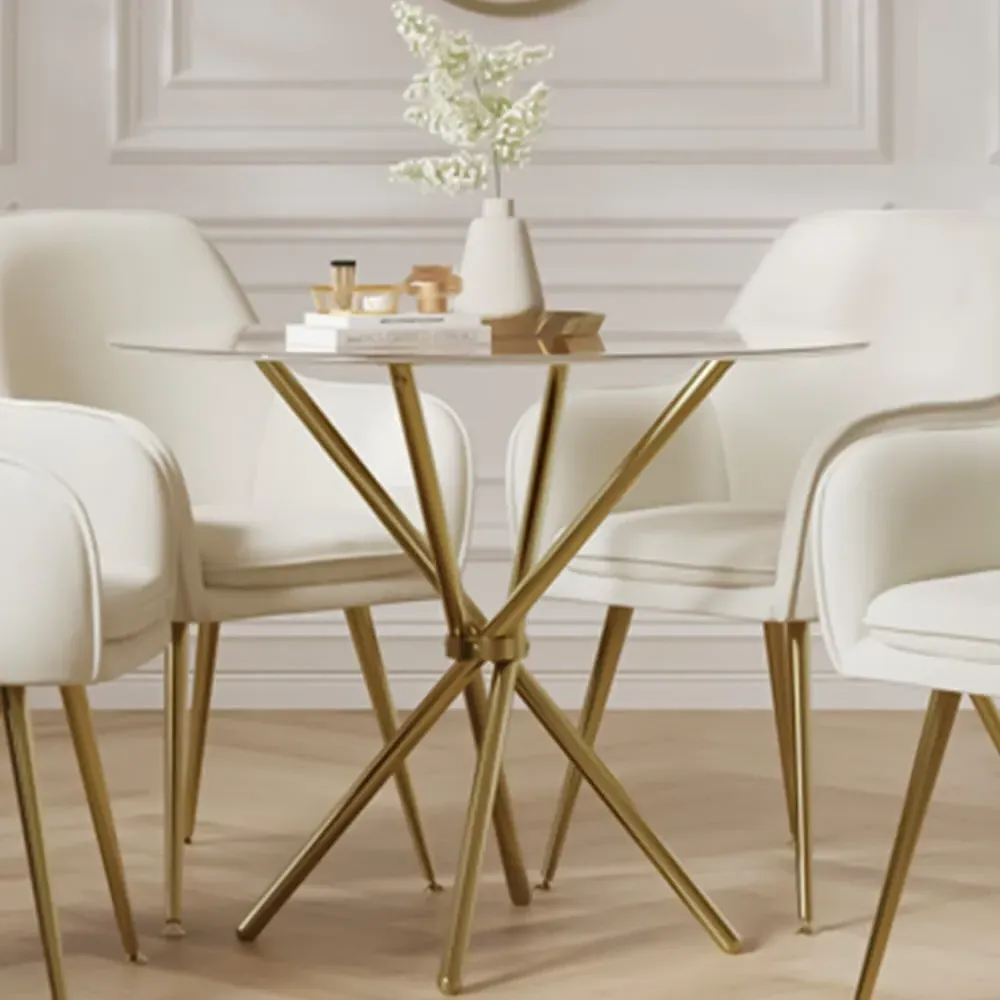 Casa Round Dining Table - Clear, Glass image