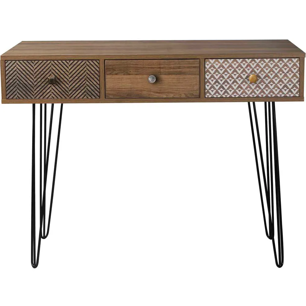 Casablanca Desk with Drawers - Brown, Wood Effect