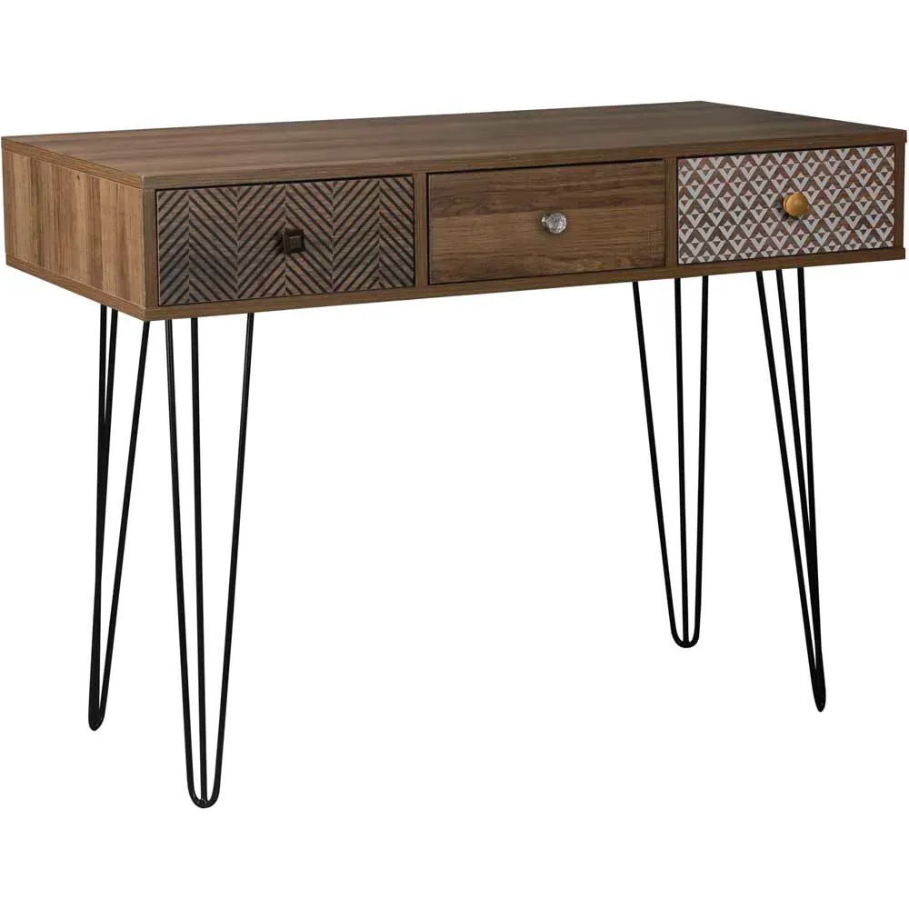 Casablanca Desk with Drawers - Brown, Wood Effect