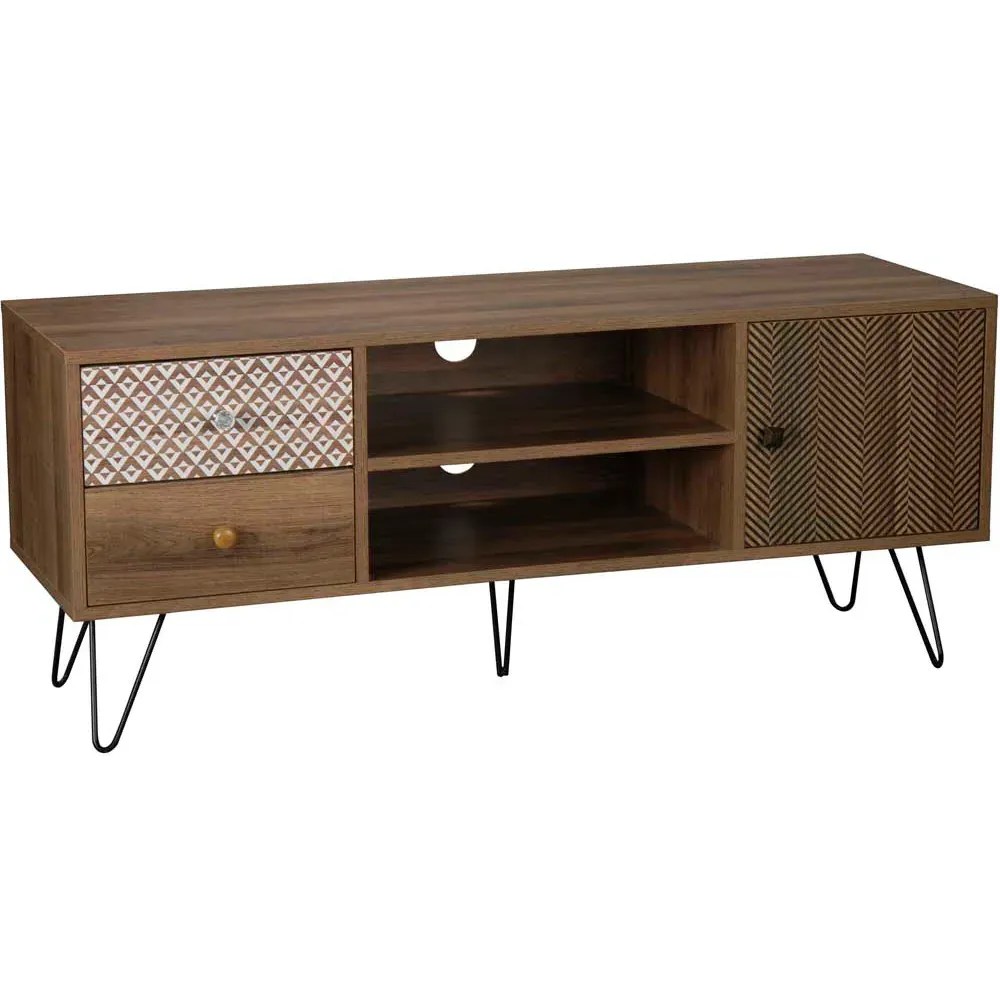 Casablanca Single Door TV Media Unit - Brown