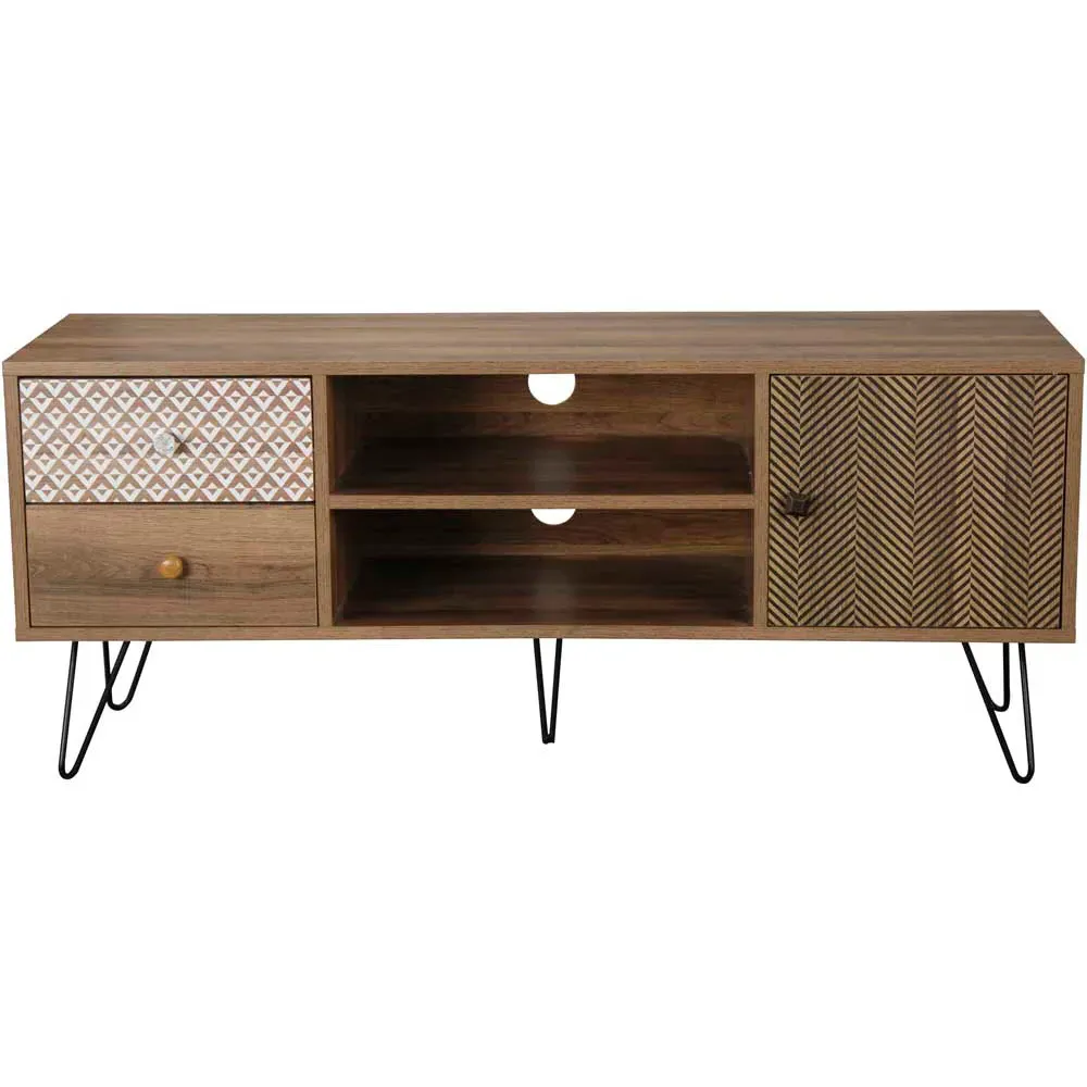 Casablanca Single Door TV Media Unit - Brown