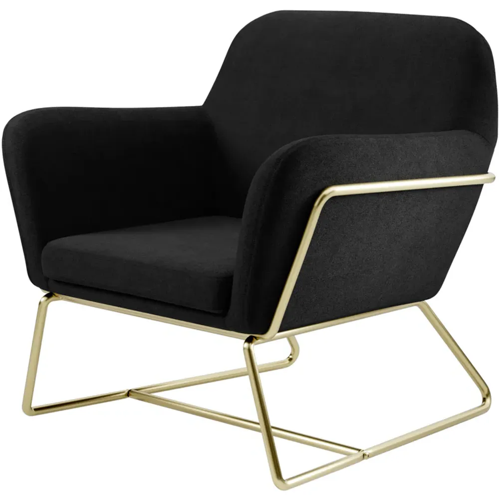 Charles Armchair - Black, Velvet