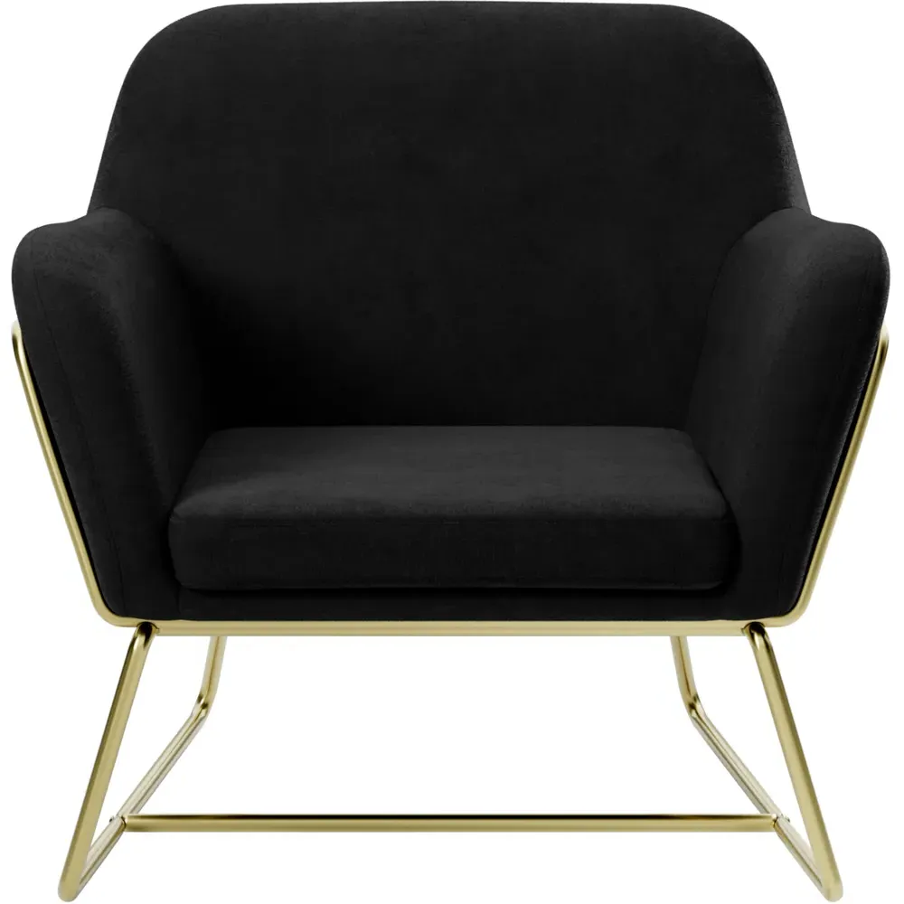 Charles Armchair - Black, Velvet