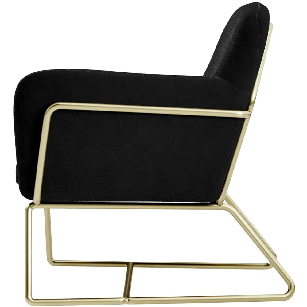 Charles Armchair - Black, Velvet