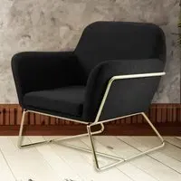 Charles Armchair - Black, Velvet