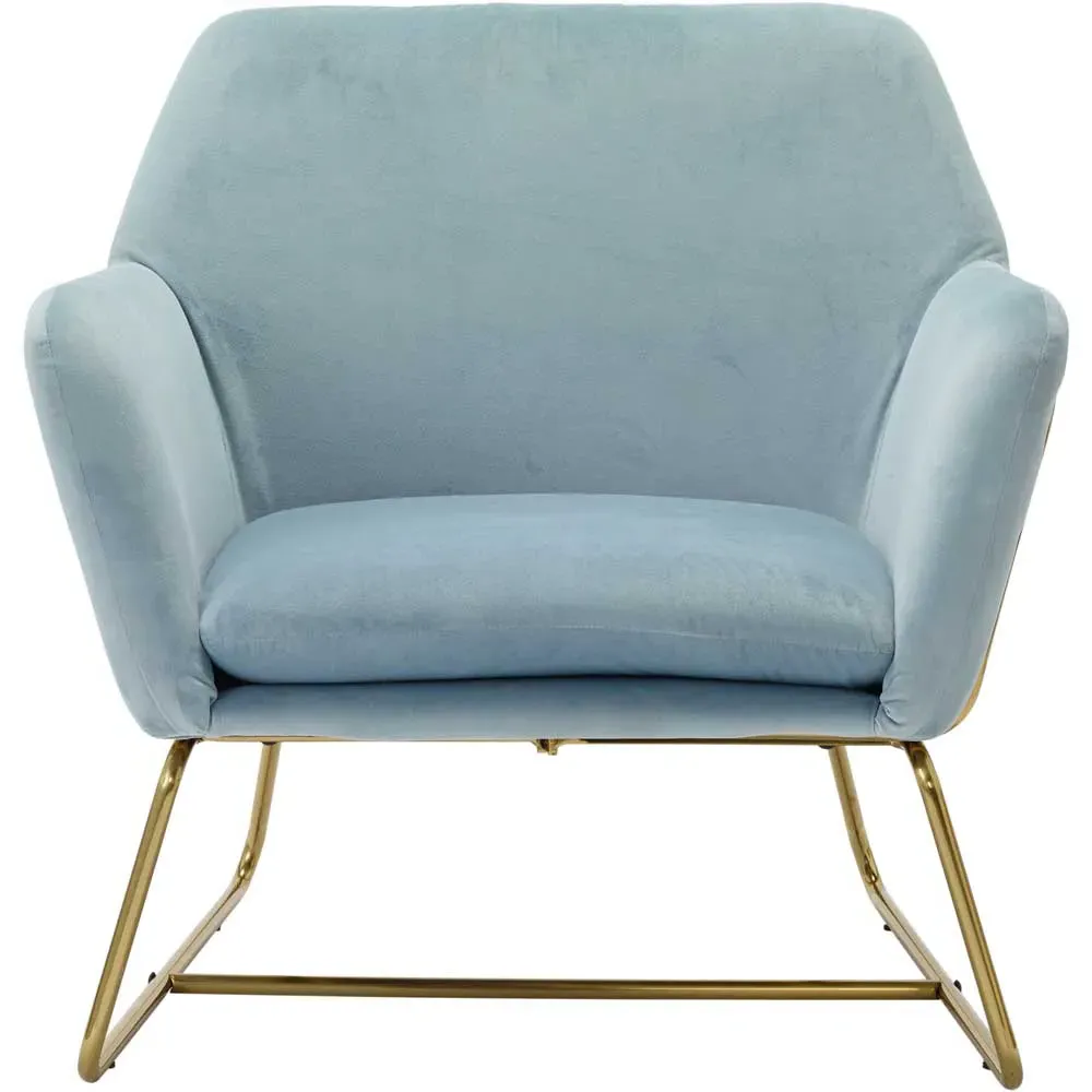 Charles Armchair - Blue, Velvet