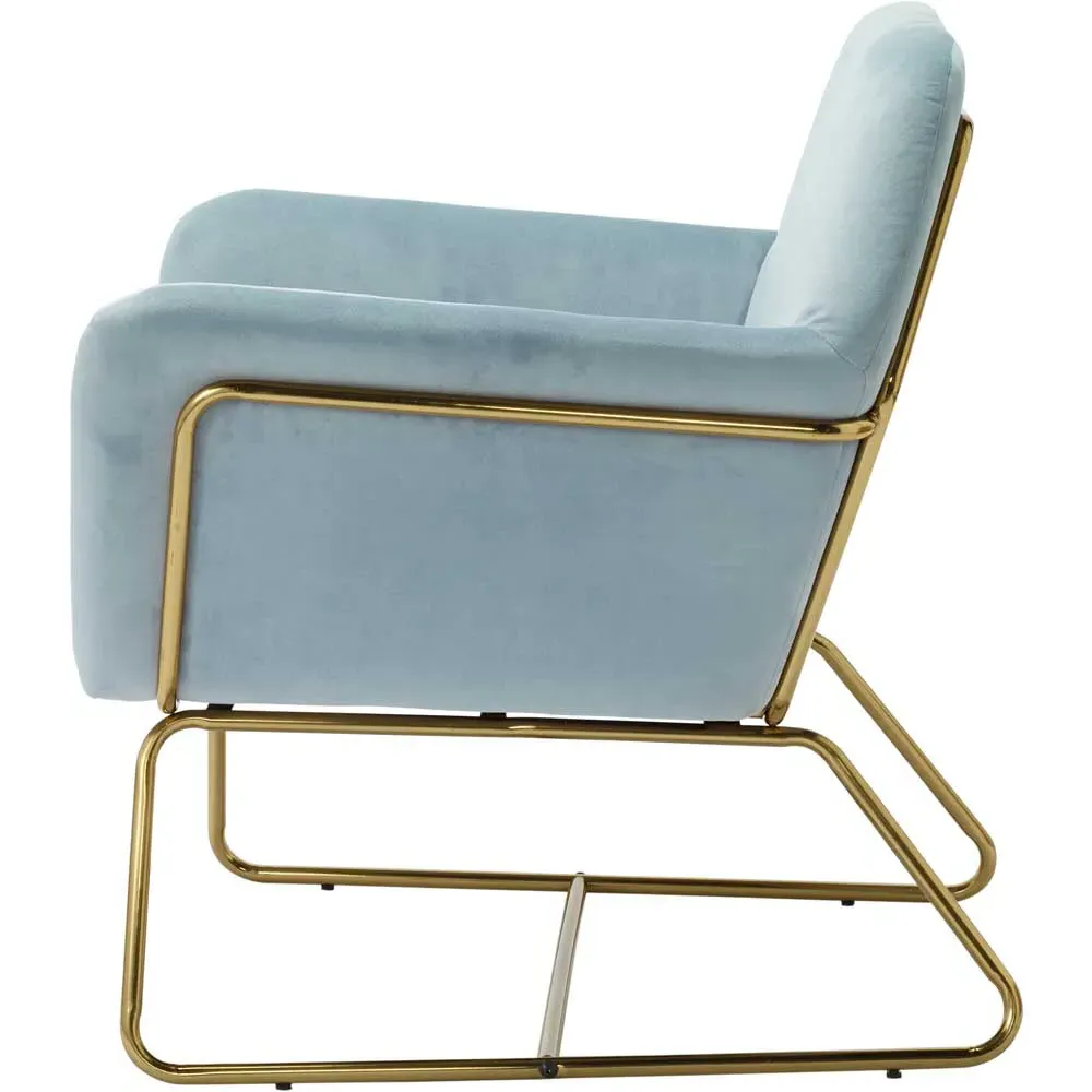 Charles Armchair - Blue, Velvet