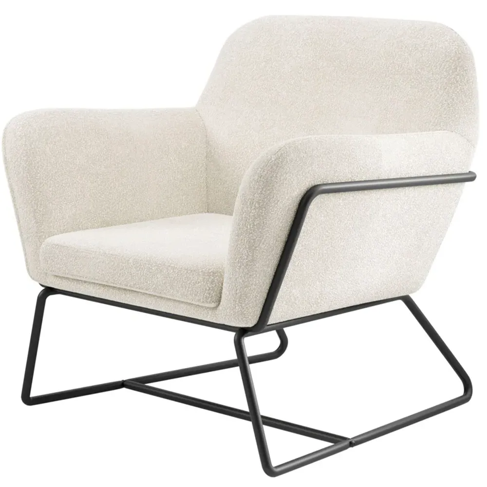 Charles Armchair - Cream, Boucle