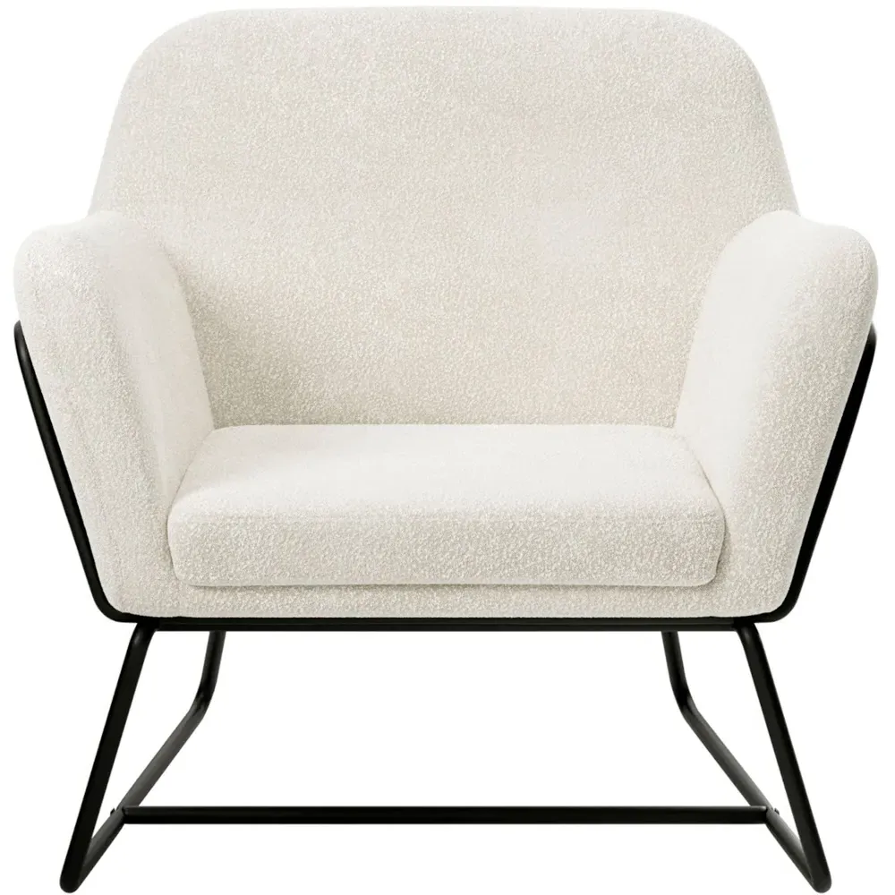Charles Armchair - Cream, Boucle